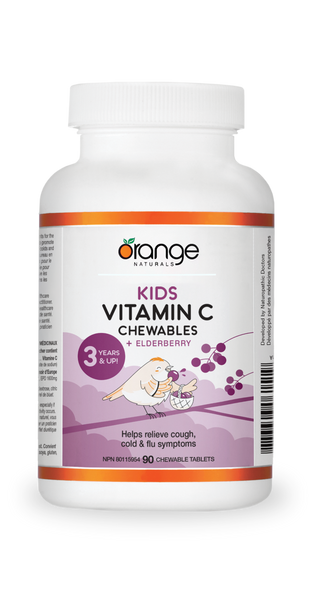 Orange Naturals Kids Elderberry + Vitamin C Chewables (90 tablets)