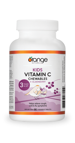 Orange Naturals Kids Elderberry + Vitamin C Chewables (90 tablets)