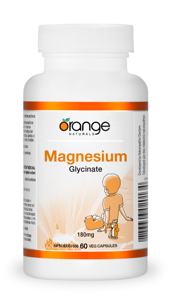 Orange Naturals Magnesium Glycinate 180mg (60 capsules)
