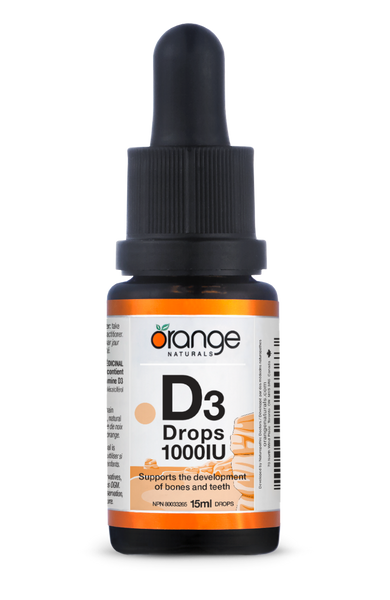 Orange Naturals D3 Drops 1000IU orange flavour (15ml)