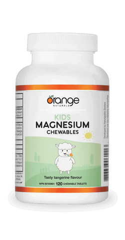 Orange Naturals Kids Magnesium Chewables – Tangerine (120 tablets)