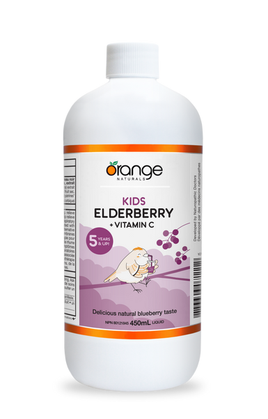 Orange Naturals Kids Elderberry + Vitamin C Liquid (450ml)