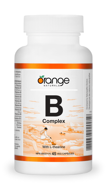 Orange Naturals B-Complex with L-Theanine (45 v-caps)