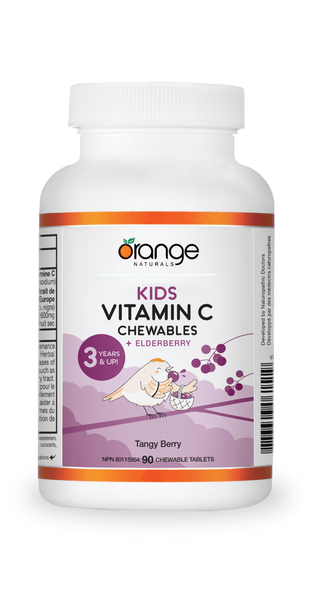 Orange Naturals Kids Elderberry + Vitamin C Chewables (90 tablets)