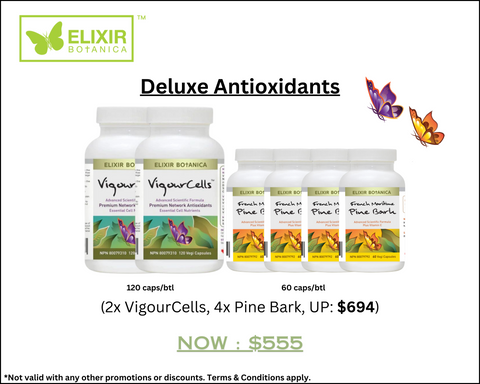 Deluxe Antioxidant Pack (VigourCells™ x 2, French Maritime Pine Bark x 4)